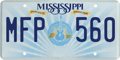 MS license plate MFP560