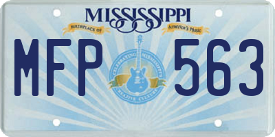 MS license plate MFP563