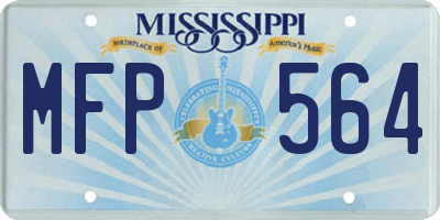MS license plate MFP564