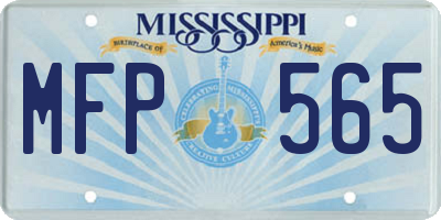 MS license plate MFP565