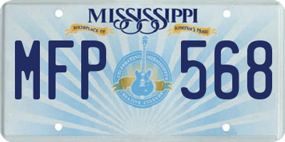 MS license plate MFP568