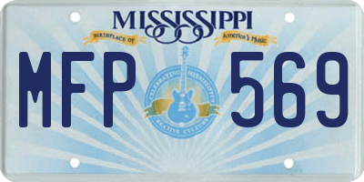 MS license plate MFP569