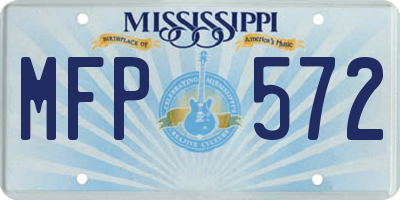 MS license plate MFP572
