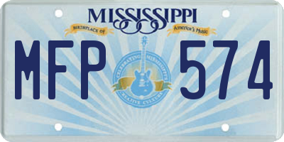 MS license plate MFP574