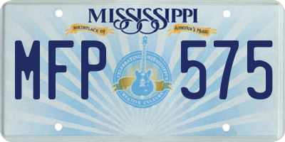 MS license plate MFP575