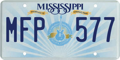 MS license plate MFP577