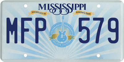 MS license plate MFP579