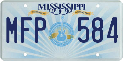 MS license plate MFP584