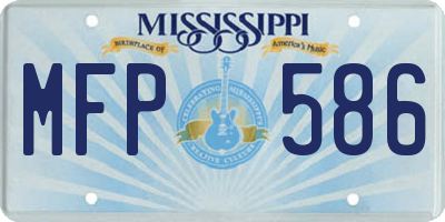 MS license plate MFP586