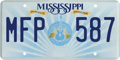 MS license plate MFP587