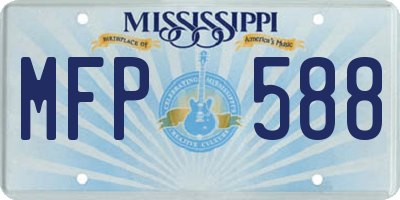 MS license plate MFP588