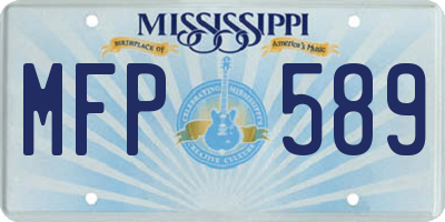 MS license plate MFP589