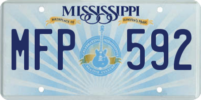 MS license plate MFP592