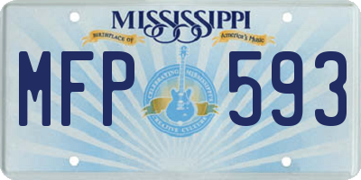 MS license plate MFP593