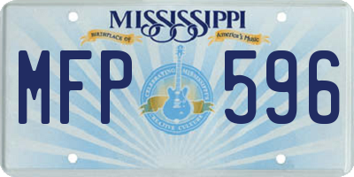 MS license plate MFP596