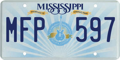 MS license plate MFP597