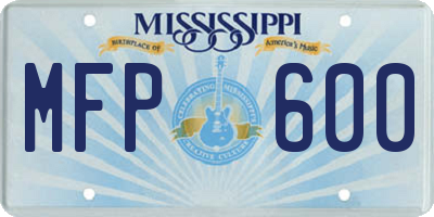 MS license plate MFP600