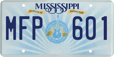 MS license plate MFP601