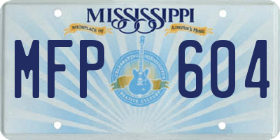 MS license plate MFP604