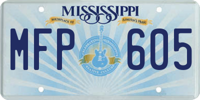 MS license plate MFP605