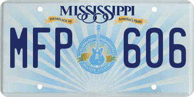 MS license plate MFP606