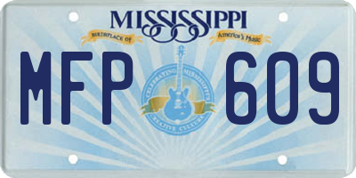MS license plate MFP609