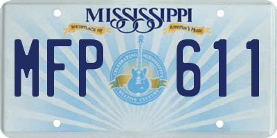 MS license plate MFP611