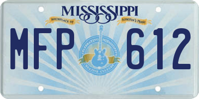 MS license plate MFP612