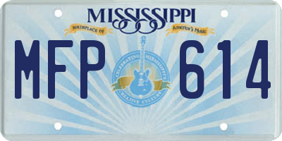 MS license plate MFP614