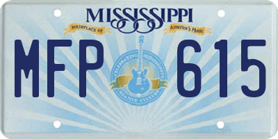 MS license plate MFP615