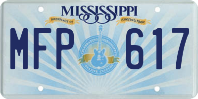MS license plate MFP617