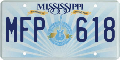 MS license plate MFP618