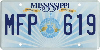 MS license plate MFP619