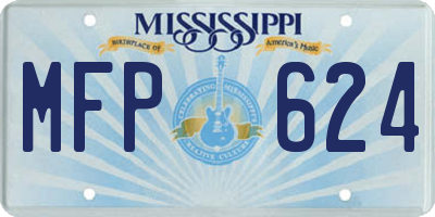 MS license plate MFP624