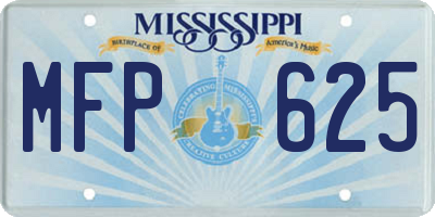 MS license plate MFP625