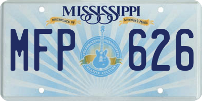 MS license plate MFP626