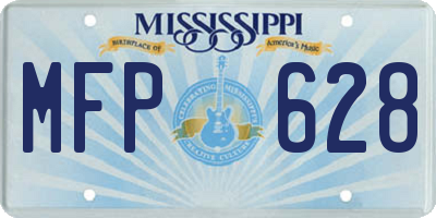 MS license plate MFP628