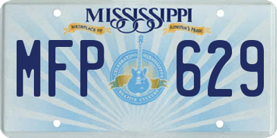 MS license plate MFP629