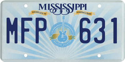 MS license plate MFP631