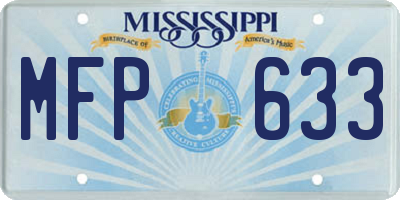 MS license plate MFP633