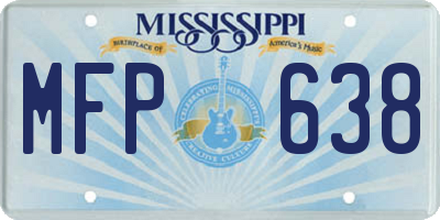 MS license plate MFP638