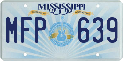 MS license plate MFP639