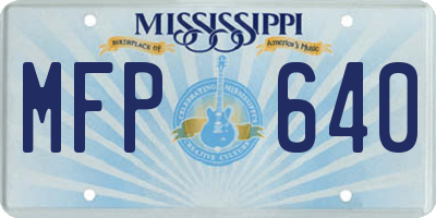 MS license plate MFP640