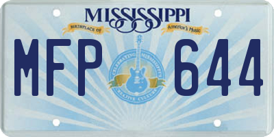 MS license plate MFP644