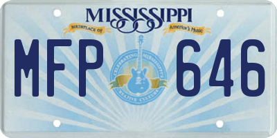 MS license plate MFP646