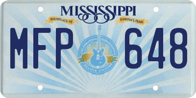 MS license plate MFP648