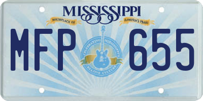 MS license plate MFP655
