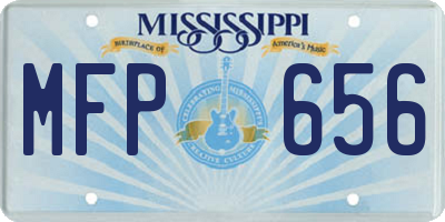 MS license plate MFP656