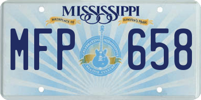 MS license plate MFP658