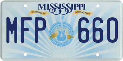 MS license plate MFP660